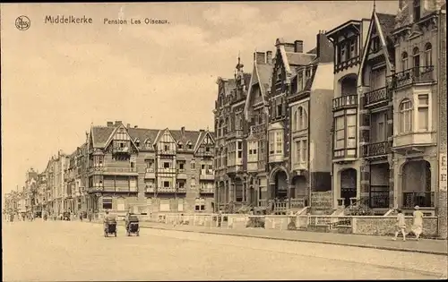 Ak Middelkerke Westflandern, Pension Les Oiseaux
