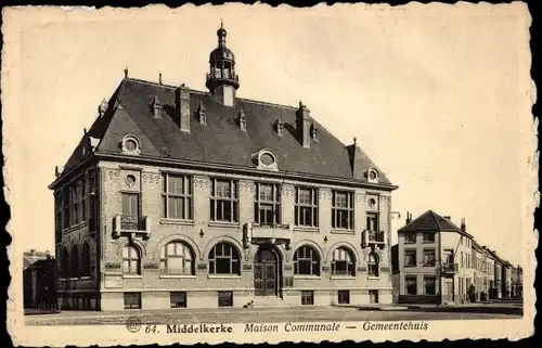 Ak Middelkerke Westflandern, Gemeentehuis