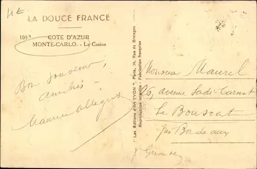 Ak Monte Carlo Monaco, Le Casino
