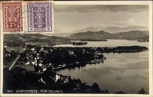 Ak Pörtschach am Wörther See Kärnten, Panorama