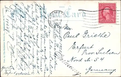 Ak Rochester New York USA, Bird's-Eye View of Main Street, East from Duffy-Powers Co. Building