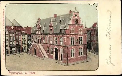 Ak Nijmegen Gelderland, De Waag