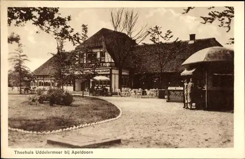 Ak Apeldoorn Gelderland, Theehuis Uddelermeer