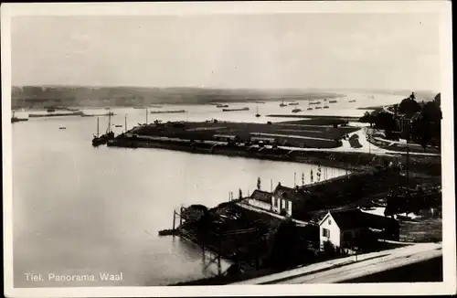 Ak Tiel Gelderland, Panorama Waal