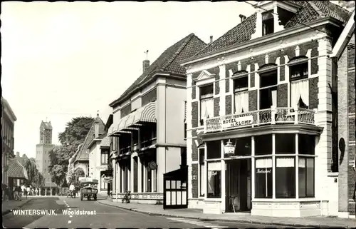 Ak Winterswijk Gelderland Niederlande, Wooldstraat, Hotel de Klomp