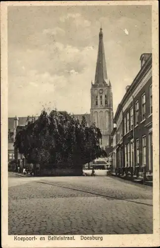 Ak Doesburg Gelderland Niederlande, Koepoort- en Baitelstraat