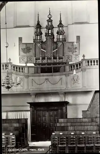 Ak Oosthuizen Nordholland Niederlande, Herv. Kerk, Innenansicht