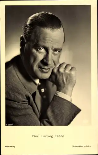 Ak Schauspieler Karl Ludwig Diehl, Portrait, Ross 3344/1