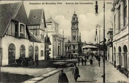 Ak Bruxelles Brüssel, Exposition 1910, Avenue des Concessions