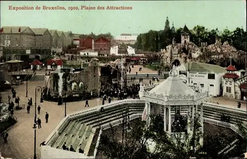 Ak Bruxelles Brüssel, Exposition 1910, Plaine des Attractions