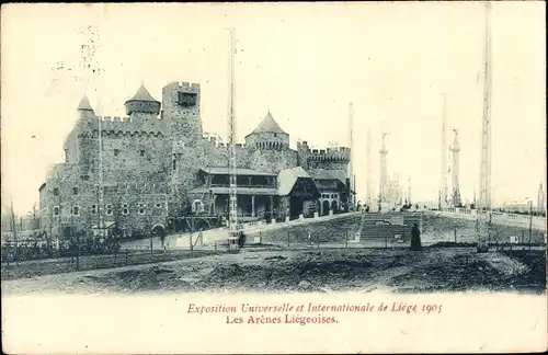 Ak Liège Lüttich Wallonien, Exposition Universelle 1905, Les Arenes Liegeoises