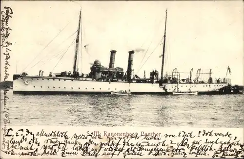 Ak Deutsches Kriegsschiff, SMS Panther, Kanonenboot