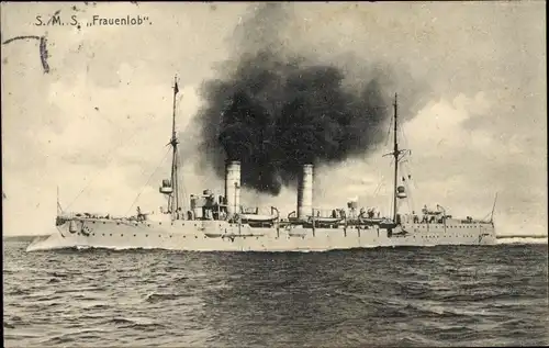 Ak Deutsches Kriegsschiff, SMS Frauenlob, Kleiner Kreuzer, Kaiserliche Marine