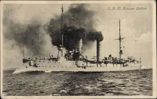 Ak Deutsches Kriegsschiff, SMS Undine, Kleiner Kreuzer, Kaiserliche Marine