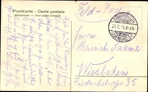 Ak Deutsches Kriegsschiff, SMS Hannover in voller Fahrt, Kaiserliche Marine