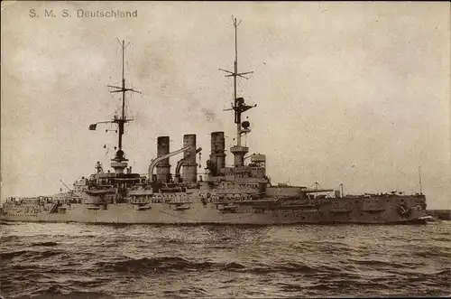 Ak Deutsches Kriegsschiff, SMS Deutschland, Kaiserliche Marine