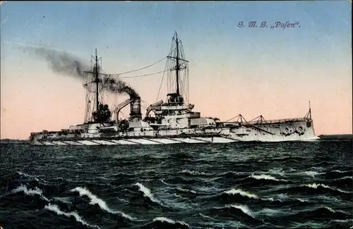 Ak Deutsches Kriegsschiff, SMS Posen, Kaiserliche Marine