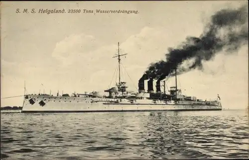 Ak Deutsches Kriegsschiff, SMS Helgoland, Kaiserliche Marine