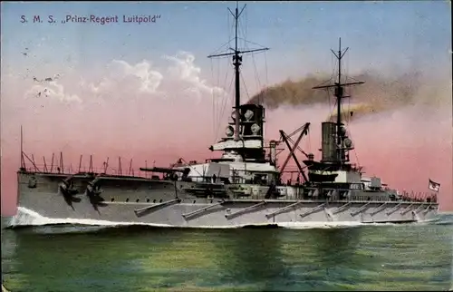 Ak Deutsches Kriegsschiff, SMS Prinzregent Luitpold, Großlinienschiff, Kaiserliche Marine