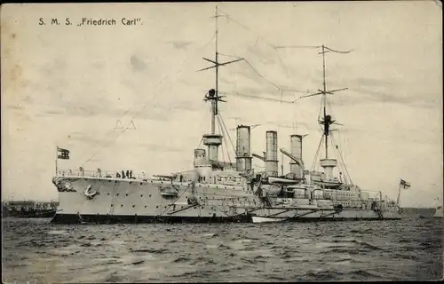 Ak Deutsches Kriegsschiff, SMS Friedrich Carl, Kaiserliche Marine