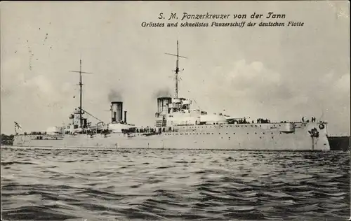 Ak Deutsches Kriegsschiff, SMS von der Tann, Panzerkreuzer, Kaiserliche Marine