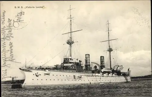 Ak Deutsches Kriegsschiff SMS Victoria Louise, Kaiserliche Marine