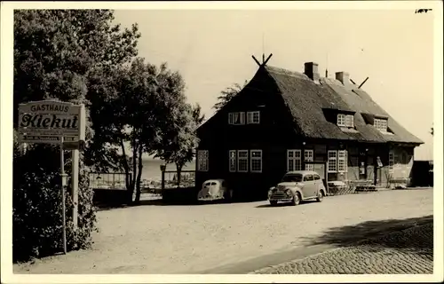 Foto Ak Ostseebad Eckernförde, Gasthaus Kiekut, Autos