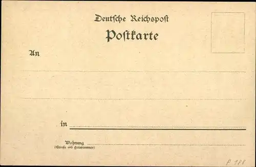 Litho Saalfeld in Thüringen, Rathaus, Schloss, Totalansicht