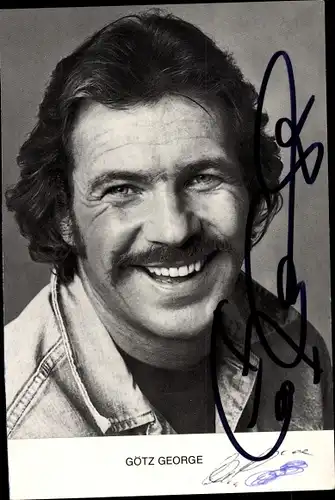 Ak Schauspieler Götz George, Portrait, Autogramm