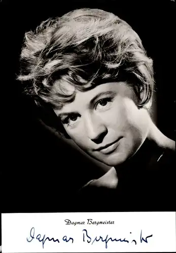 Ak Fernsehansagerin Dagmar Bergmeister, Portrait, Autogramm