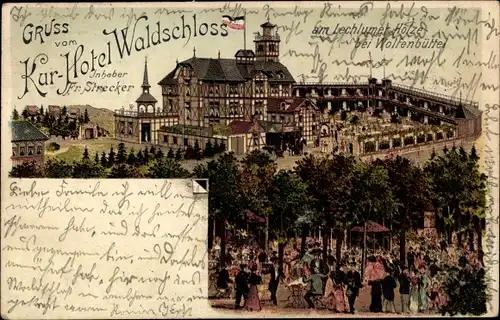 Litho Wolfenbüttel in Niedersachsen, Kur Hotel Waldschloss am Lechlumer Holze