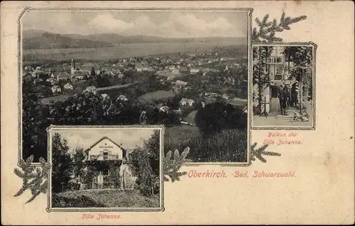 Ak Oberkirch im Renchtal Baden, Villa Johanna, Blick auf den Ort