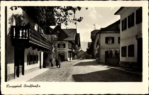 Ak Lenggries in Oberbayern, Dorfstraße