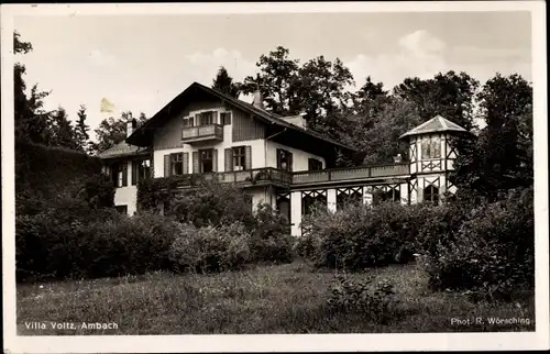 Ak Ambach am Starnberger See Münsing Oberbayern, Villa Voltz