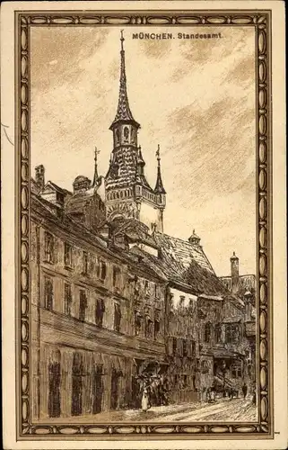 Litho München Bayern, Standesamt