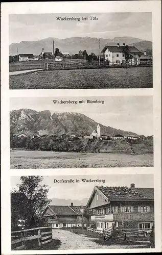 Ak Wackersberg in Oberbayern, Ortsansichten, Blomberg, Dorfstraße