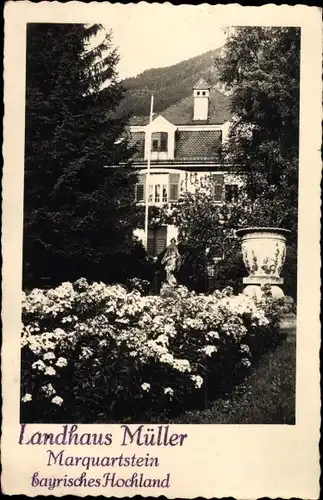 Foto Ak Marquartstein im Chiemgau Oberbayern, Landhaus Müller