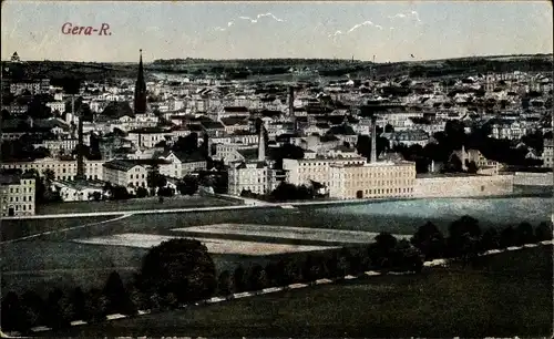 Ak Gera in Thüringen, Panorama der Stadt