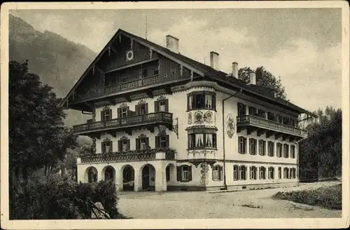 Ak Hohenaschau Aschau im Chiemgau Oberbayern, Hotel zur Burg