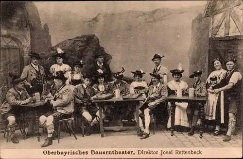 Ak Oberbayrisches Bauerntheater, Dir. Josef Rettenbeck, Trachten