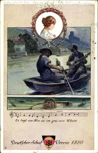 Lied Ak Es liegt eine Krone im grünen Rhein, Deutscher Schulverein Nr. 91
