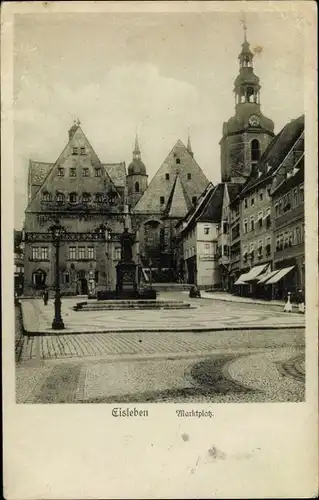 Ak Lutherstadt Eisleben, Marktplatz