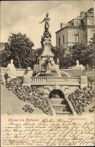 Ak Stuttgart in Baden Württemberg, Eugensbrunnen