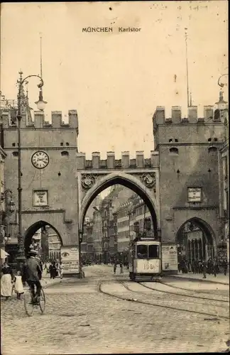 Ak München Bayern, Karlstor, Straßenbahn 139
