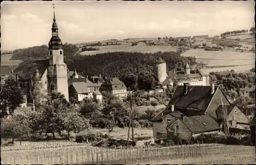 Ak Zschopau im Erzgebirge Sachsen, Blick auf Kirche und Burg