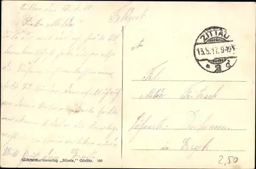 Ak Zittau in der Oberlausitz, Blumenuhr