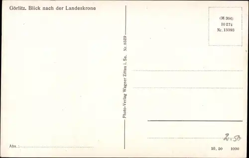 Ak Görlitz in der Lausitz, Panorama mit der Landeskrone