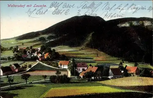 Ak Waltersdorf Großschönau Oberlausitz, Panorama mit Lausche