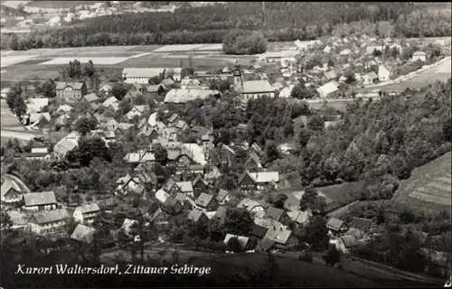 Ak Waltersdorf Großschönau Oberlausitz, Zittauer Gebirge, Luftbild