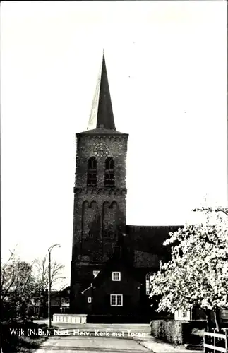 Ak Wijk en Aalburg Nordbrabant, Ned. Herv. Kerk met Toren